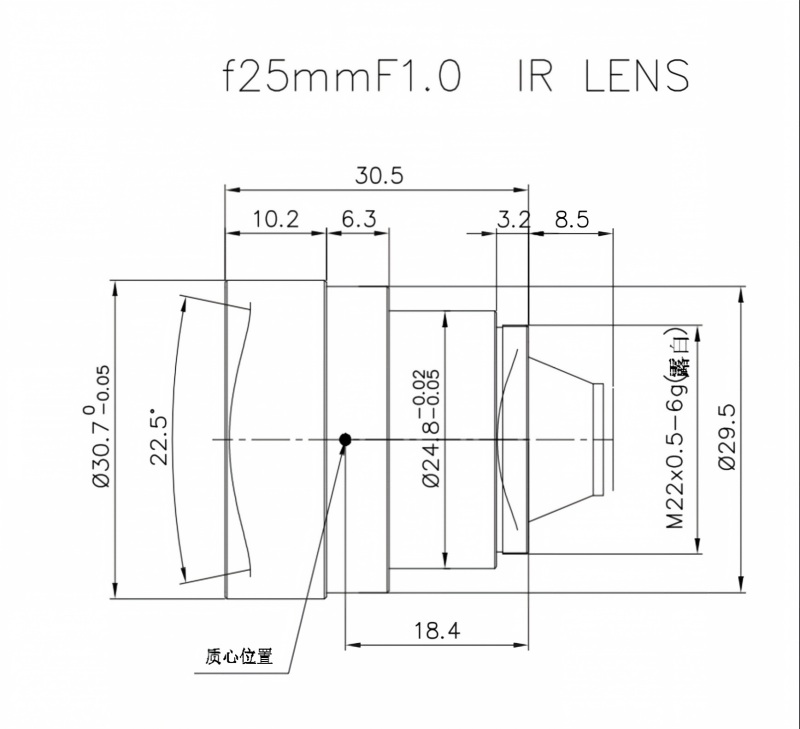 25mm uncooled infrared lens