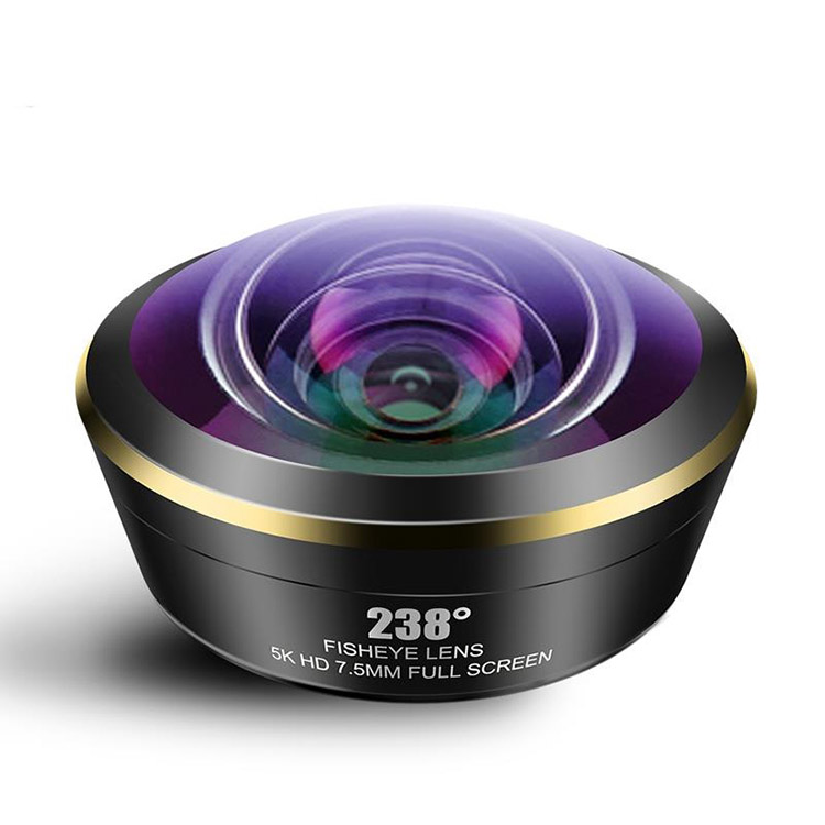 携帯電話の魚眼カメラのレンズ